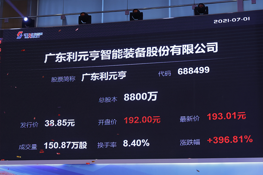利元亨首次公开发行A股上市仪式